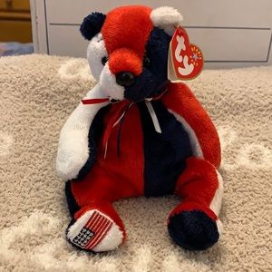 Beanie Baby vintage bear Patriot